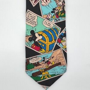 Disney Mickey‎ Mouse Comic Strip 100% Silk Men's Necktie Hand Made